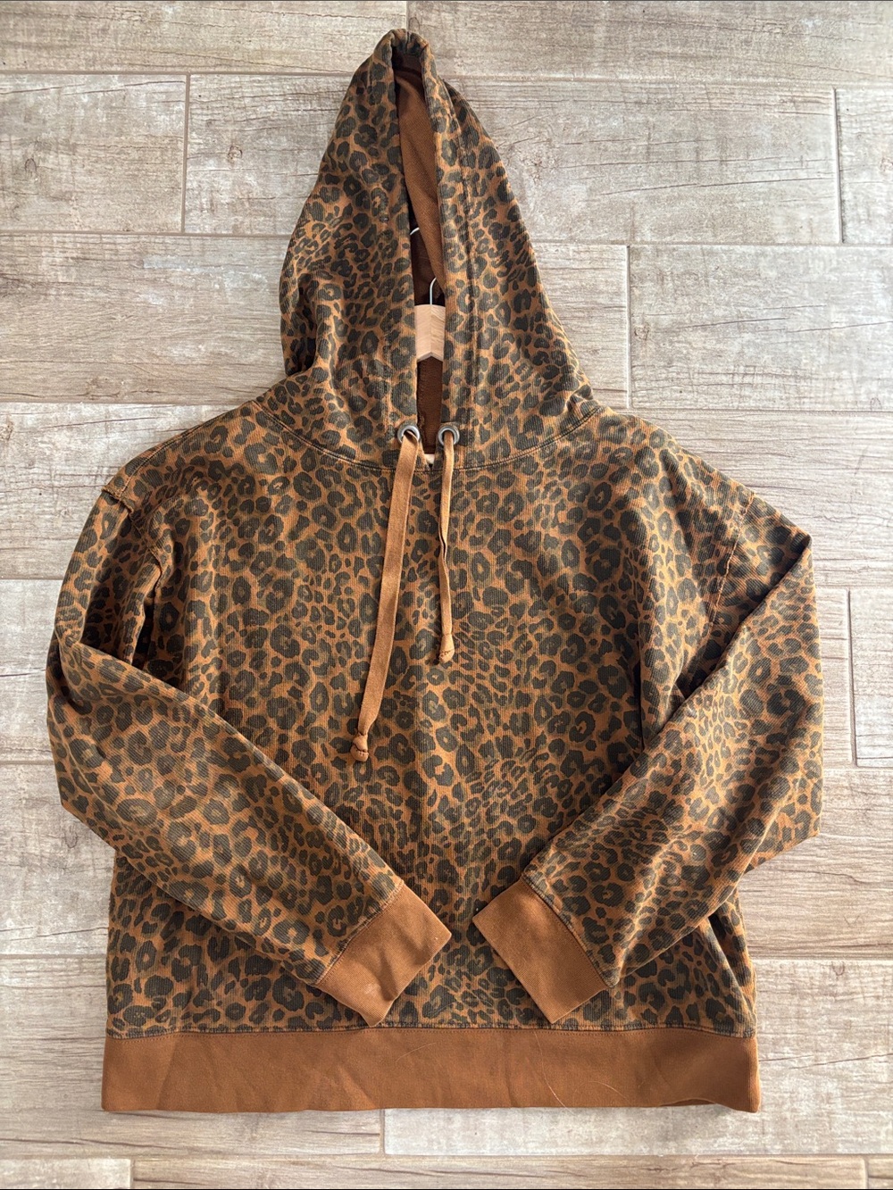 Sanctuary Leopard Print Hoodie - Brown Pullover Jacket